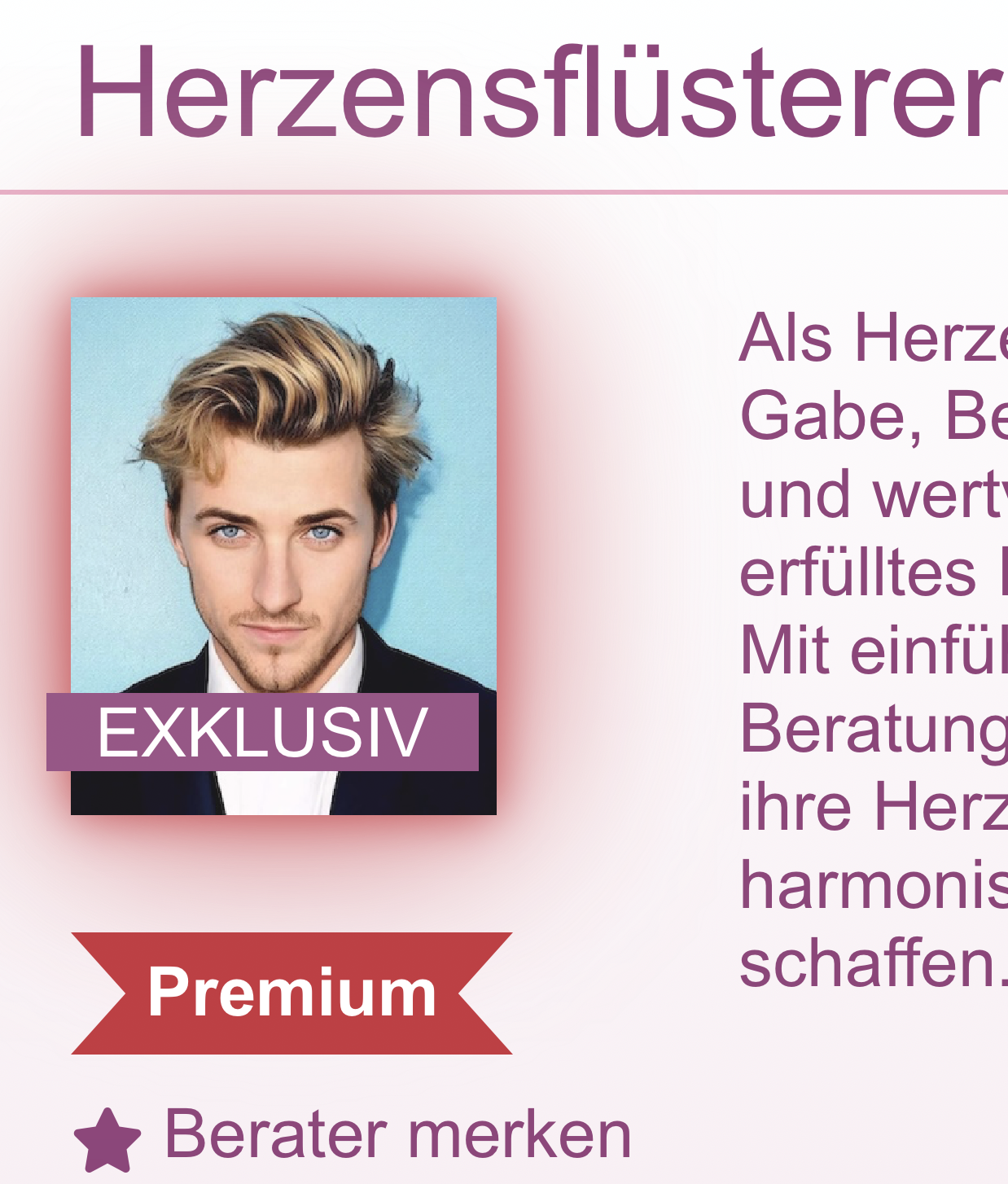 Herzensfl&uuml;sterer Email Beratung